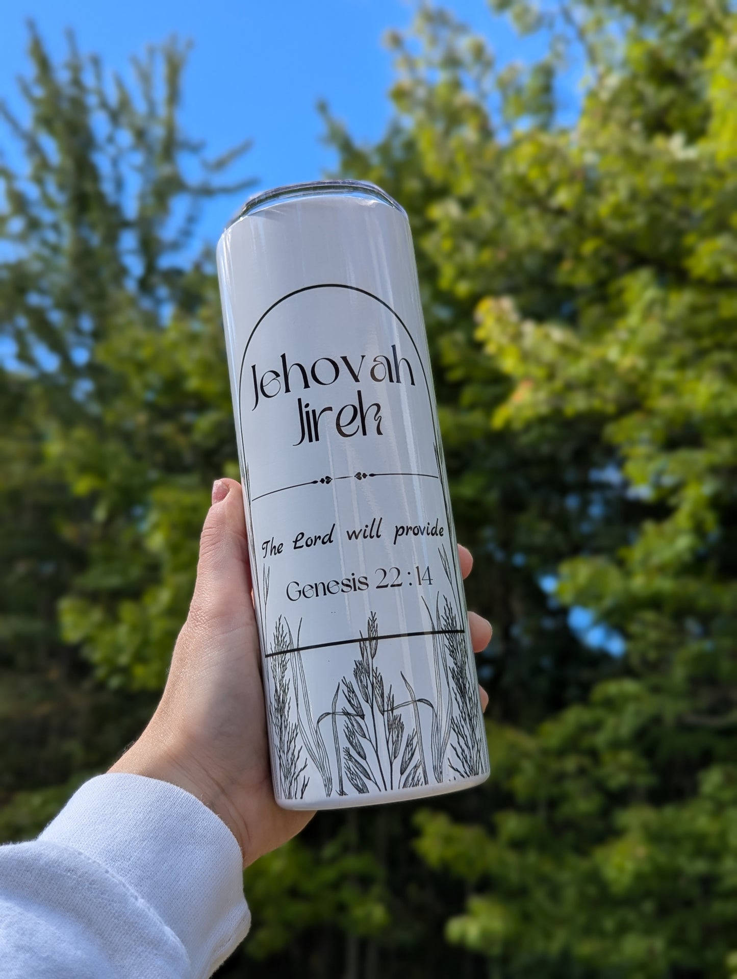 Jehovah Jireh The Lord will provide | Floral | 20oz Stainless Steel Tumbler