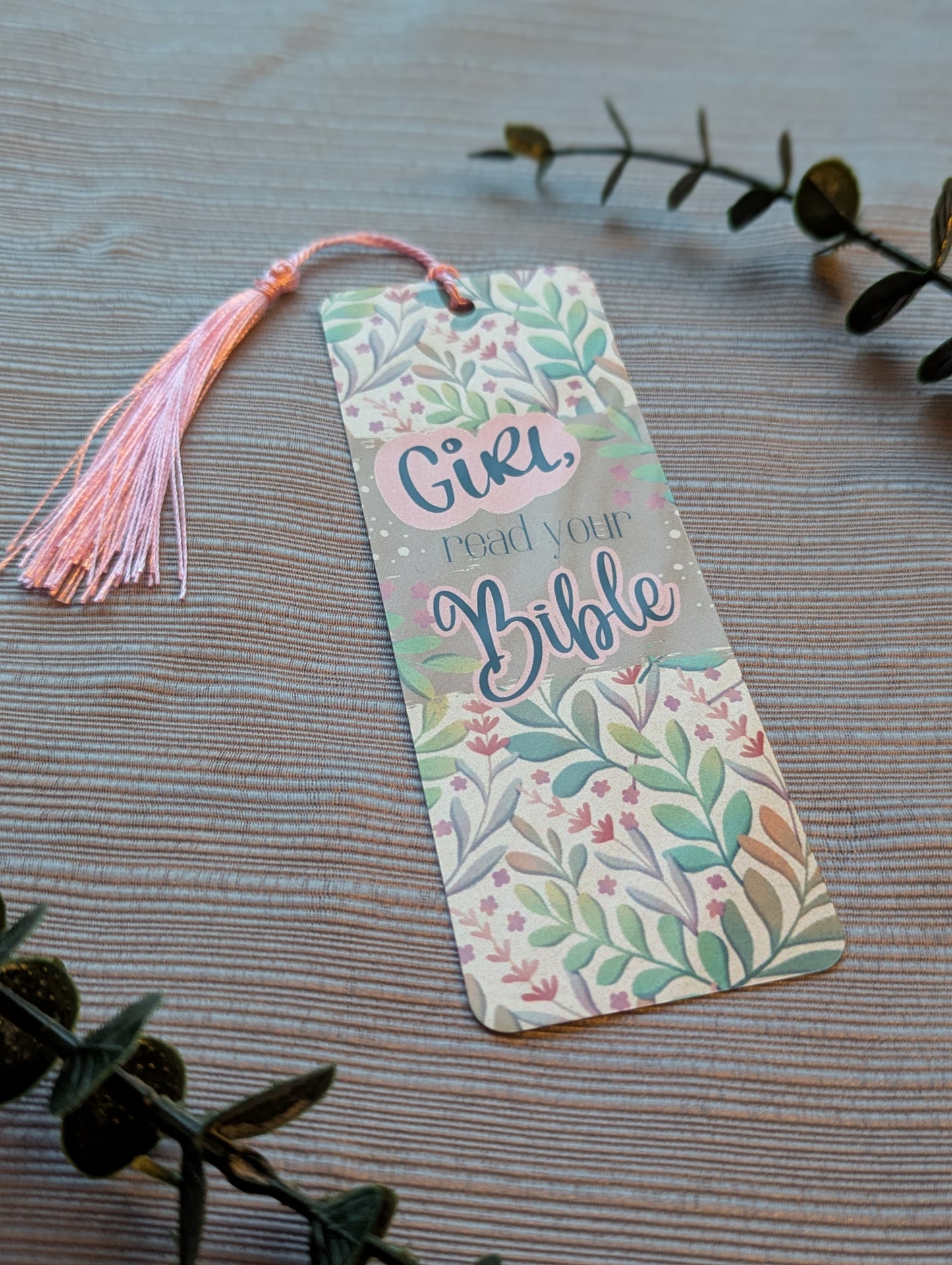“Girl, Read Your Bible” Aluminum Bookmark – Christian Bookmark with Tassel – Faith-Based Gift for Women – Bible Study Accessory