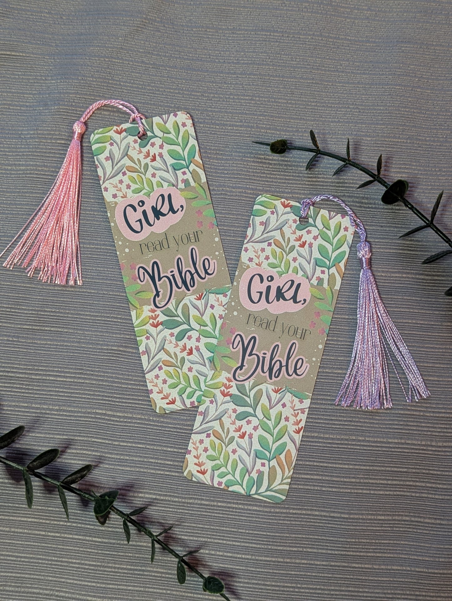 “Girl, Read Your Bible” Aluminum Bookmark – Christian Bookmark with Tassel – Faith-Based Gift for Women – Bible Study Accessory