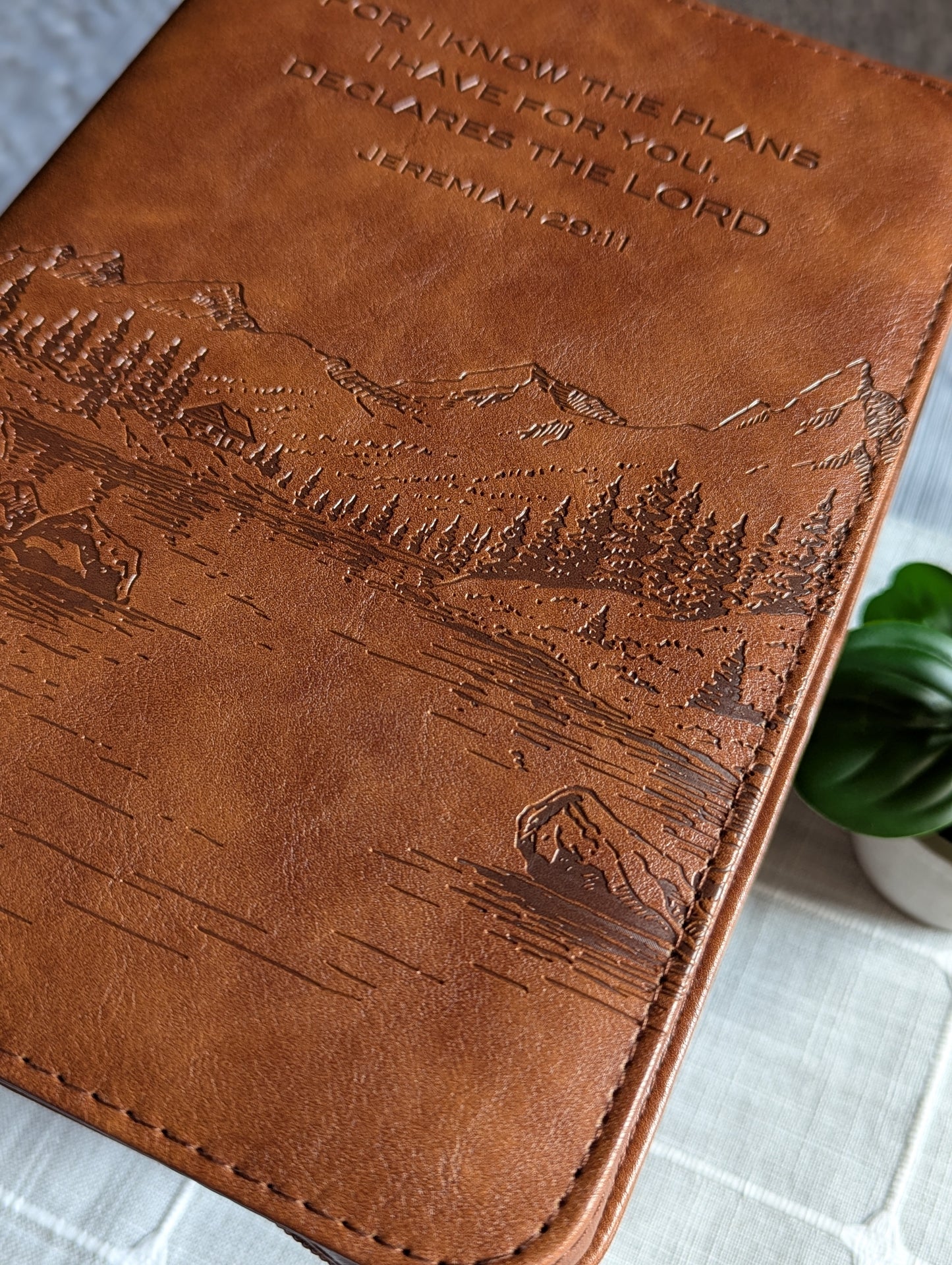 Jeremiah 29:11 | For I know the plans I have for you | Faux Leather | Bible Cover