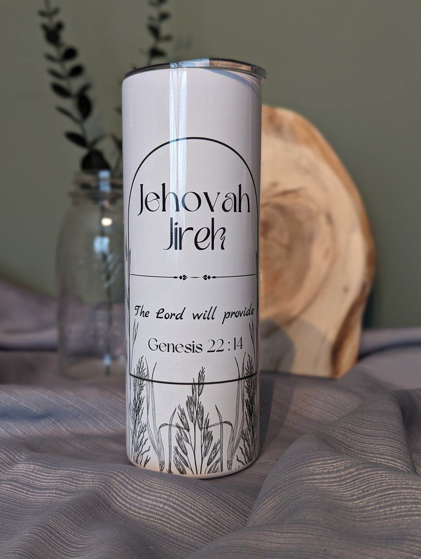 Jehovah Jireh The Lord will provide | Floral | 20oz Stainless Steel Tumbler