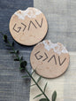 Christian Car Coasters: God Is Greater, Beach Waves - Neoprene Cup Holder Set