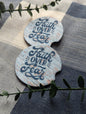 Christian Car Coasters (Set of 2): Faith over fear Neoprene Cup Holder Set