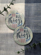 Christian Do All Things With Love Car Coasters | 1 Corinthians 16:14 | Faith | Neoprene Absorbent Cup Holder Protector
