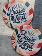 Christian Car Coasters: Praise the Lord Neoprene Cup Holder Protectors (Set of 2)