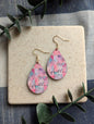 Stained Glass Teardrop Earrings | Pink Pastels | Faith | Christian | Gold Hooks