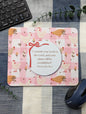 Commit Your Work To The Lord | Proverbs 16:3 | Chickens | Plaid | Girly | Floral | Bow | Christian | Faith | Mouse Pad