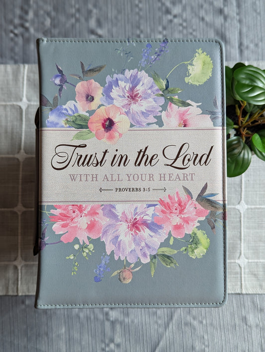 Proverbs 3:5 Trust in the Lord | Floral | Women's Bible Cover