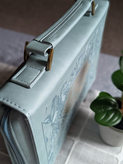 Saved by Grace Ephesians 2:8 | Embossed Faux Leather | Floral | Bible Cover