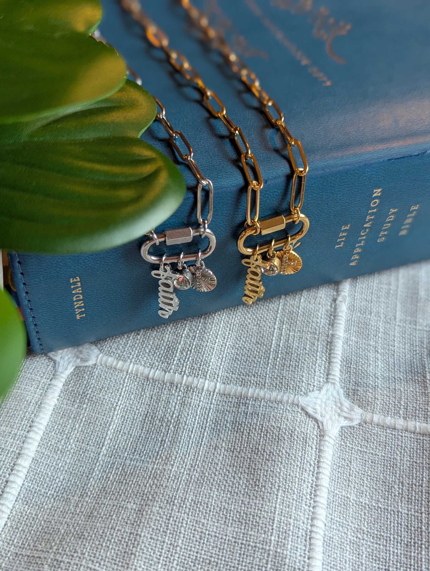 Faith-Inspired “Amen” Paperclip Chain Necklace | Gold Plated Stainless Steel | Christian Jewelry | Layered Charm Necklace with Cross & Crystal |