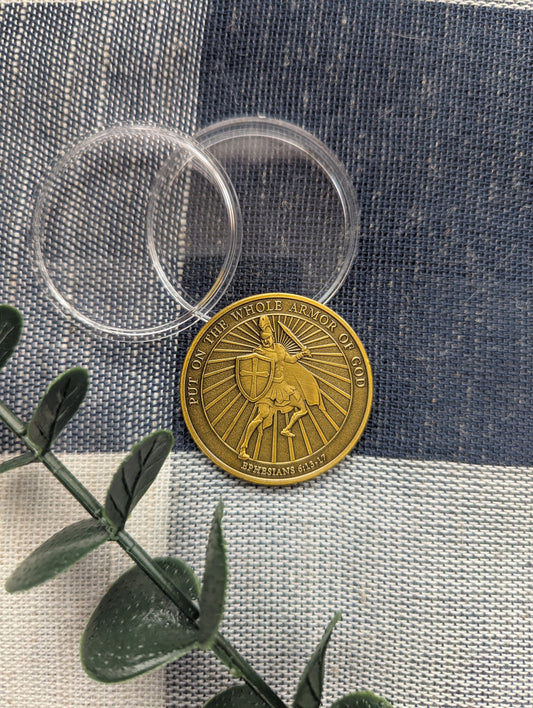 Christian Challenge Coin - Armor of God - Ephesian 6 Bible Verse
