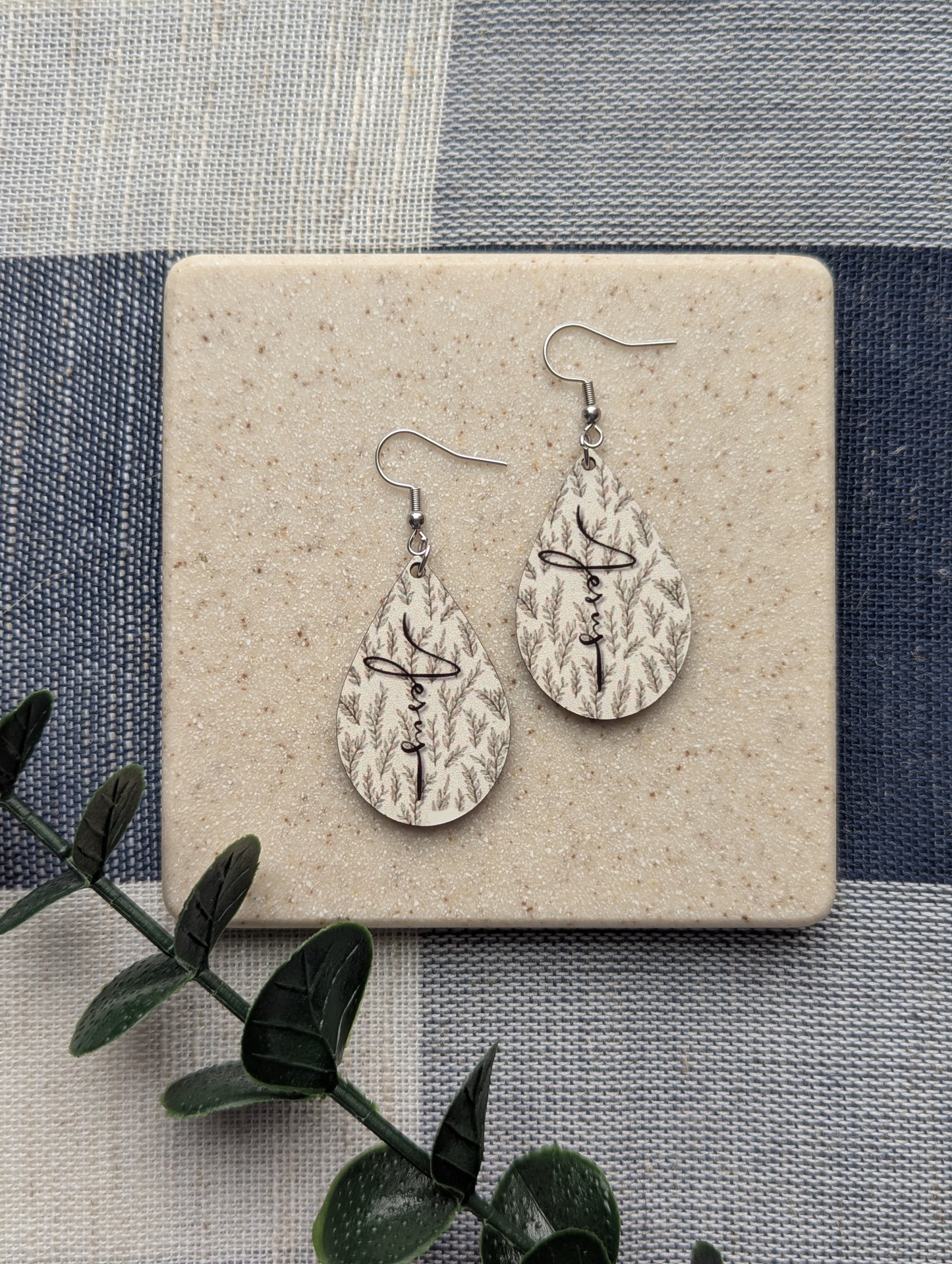 Jesus Cross Earrings - Christian Women Jewelry