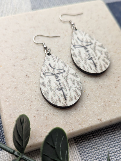 Jesus Cross Earrings - Christian Women Jewelry