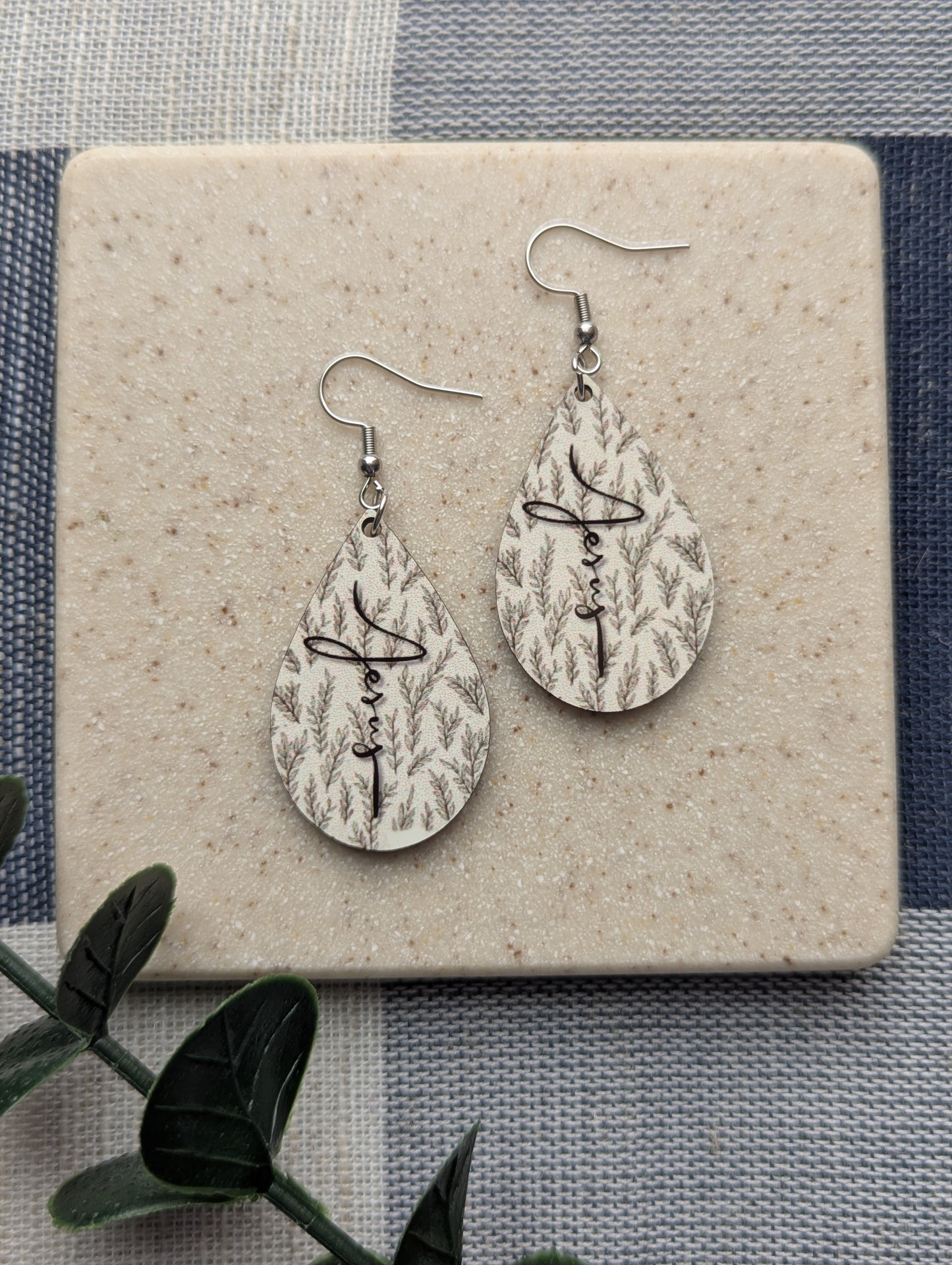 Jesus Cross Earrings - Christian Women Jewelry