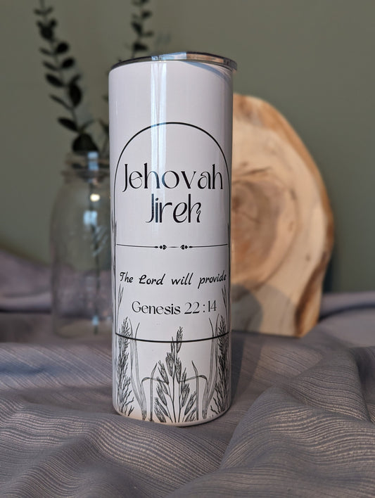 Jehovah Jireh The Lord will provide | Floral | 20oz Stainless Steel Tumbler