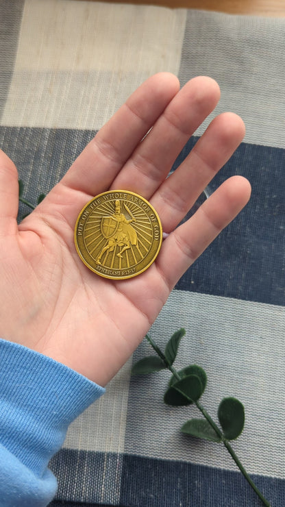 Christian Challenge Coin - Armor of God - Ephesian 6 Bible Verse