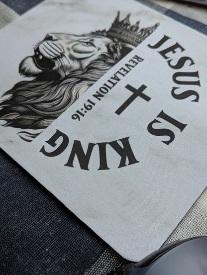 JESUS is KING | Mousepad | Christian office | Lion Crown