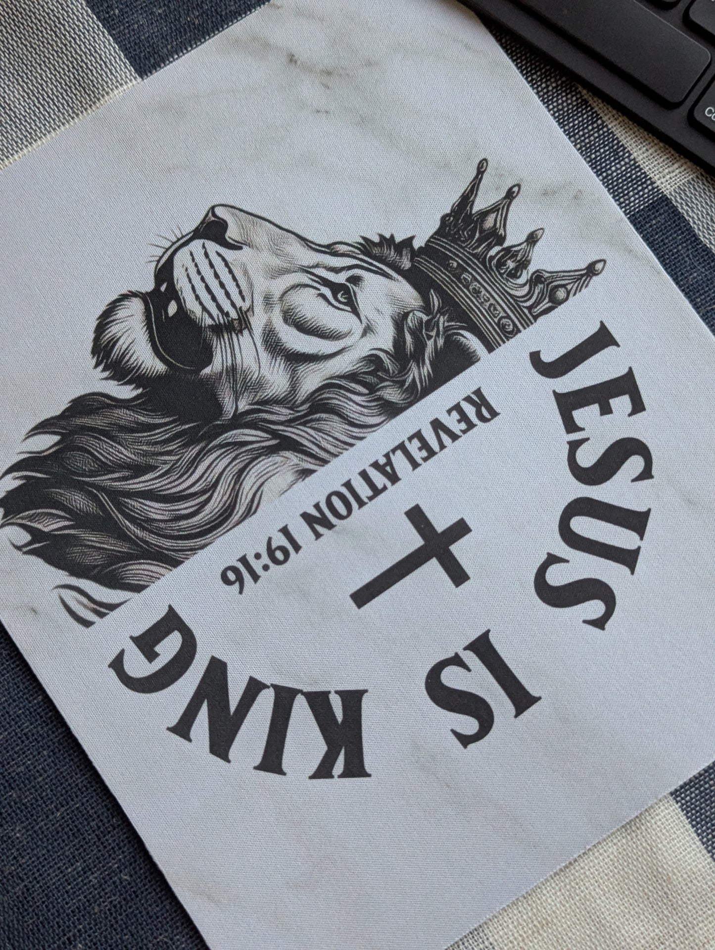 JESUS is KING | Mousepad | Christian office | Lion Crown