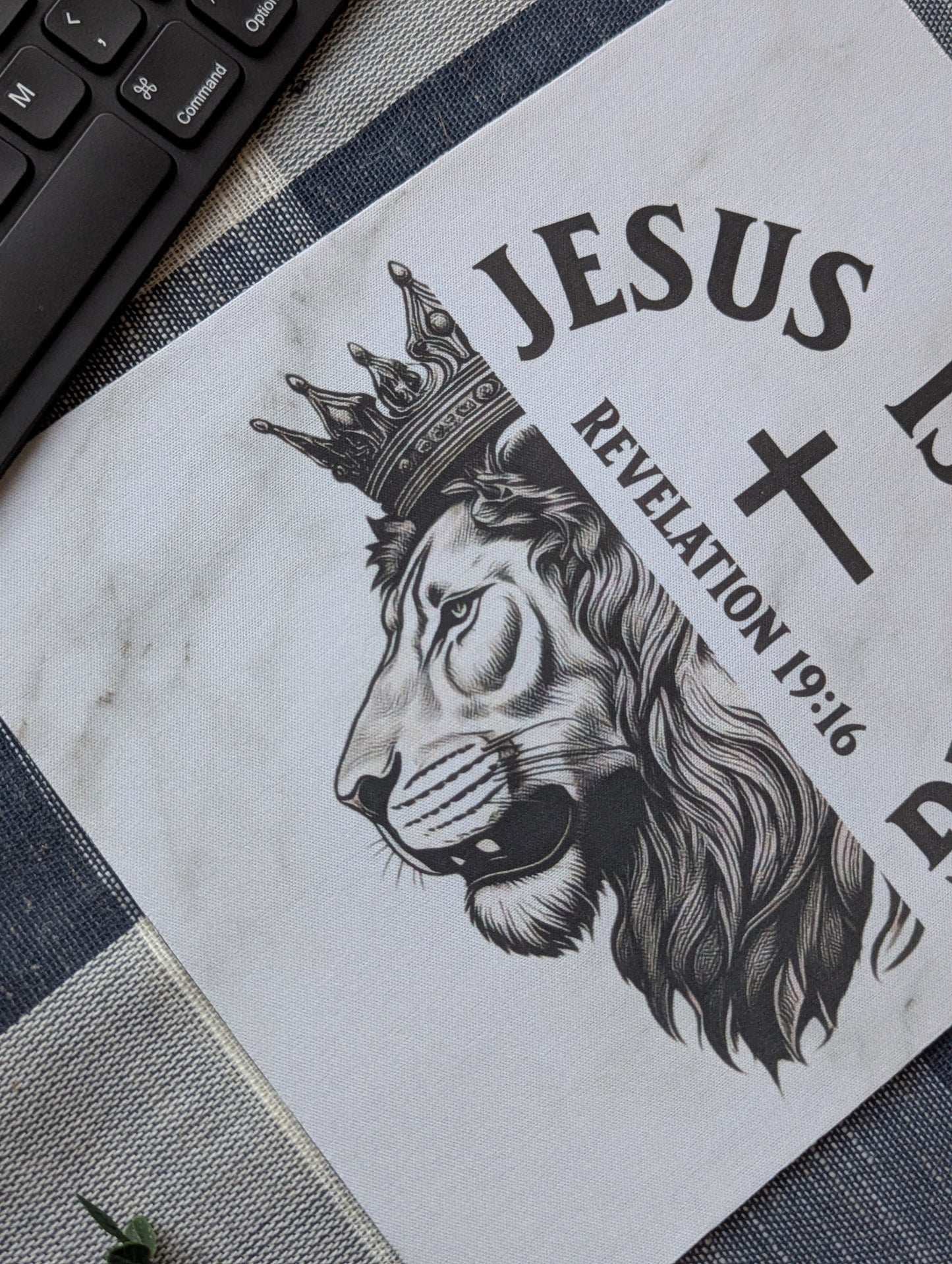 JESUS is KING | Mousepad | Christian office | Lion Crown
